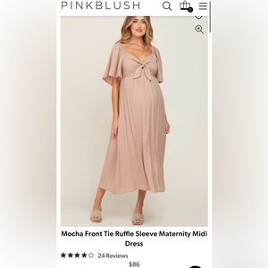 Pink Blush Maternity Tie Front Dress
